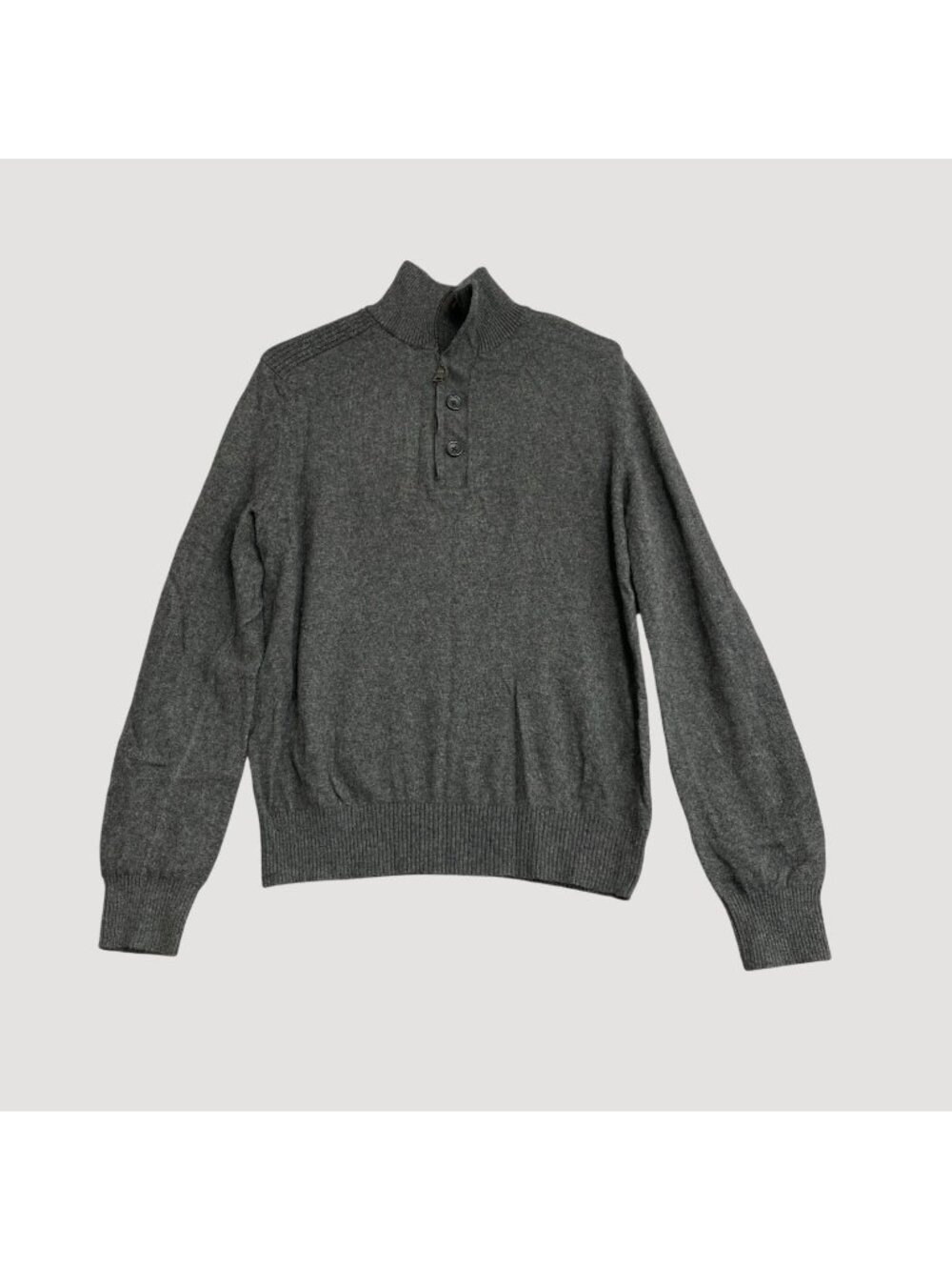 Banana Republic Merino wool blend Men's M Gray  Quarter-Zip Sweater  P0156